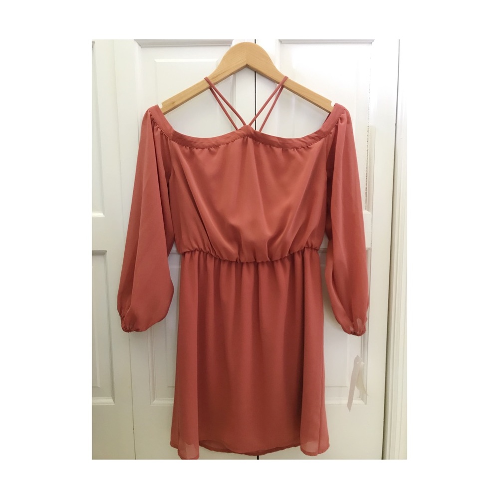 New Size XS• WAYF Auburn off the shoulder dress - Picture 3 of 7